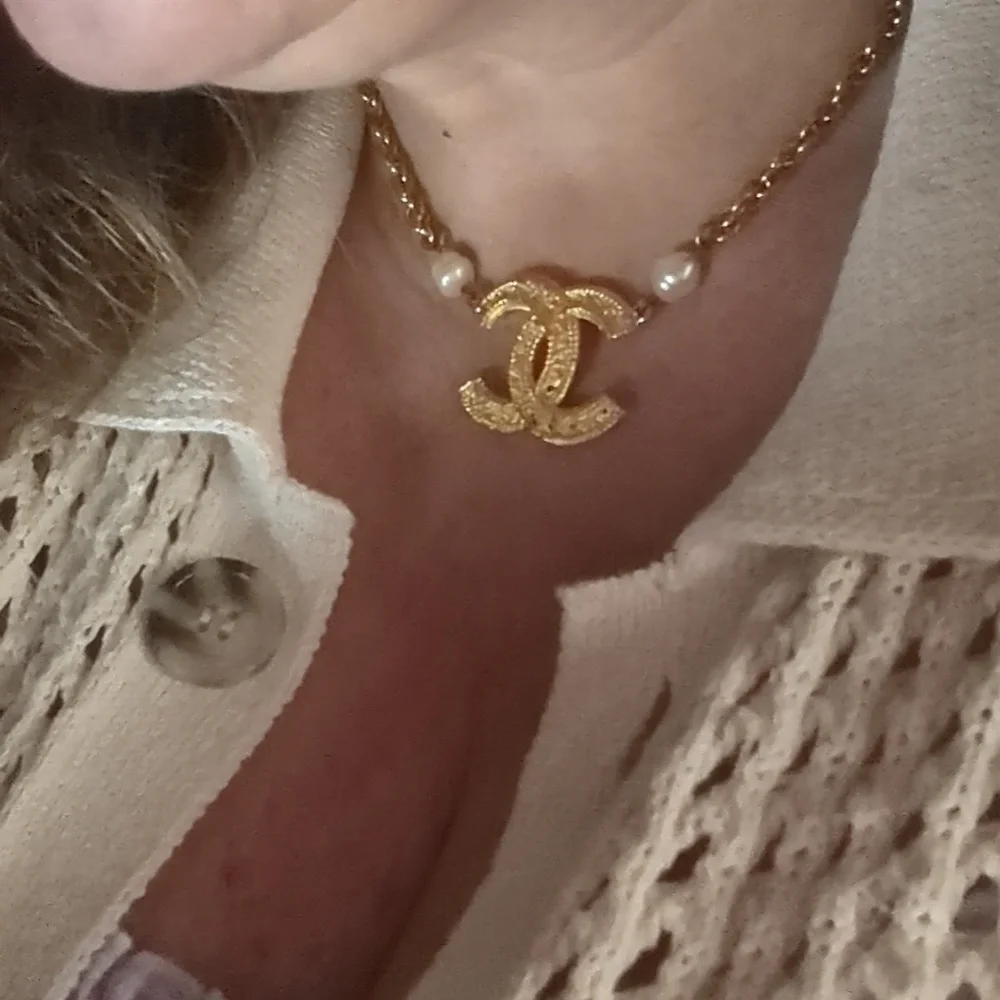 Chanel Vintage 1985 CC Logo Necklace Authentic Rare Gold-Tone